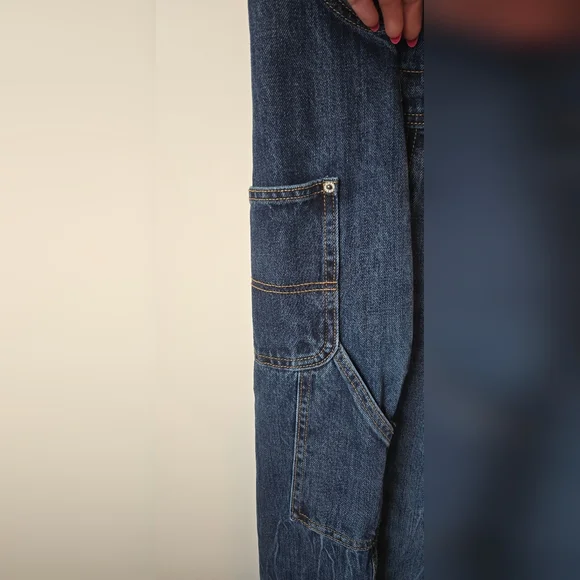 Old Navy Women's Denim Overalls Straight Leg - Picture 5 of 7